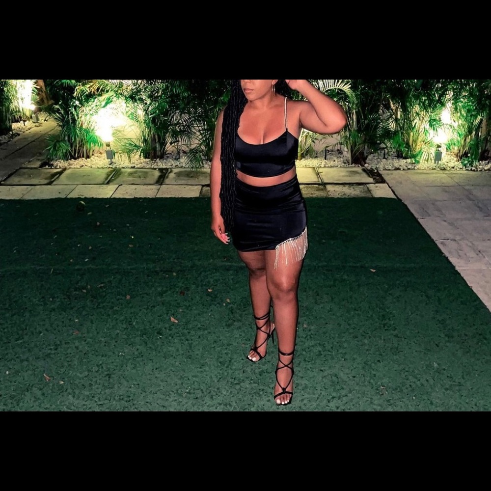 Black Diamond Skirt Set